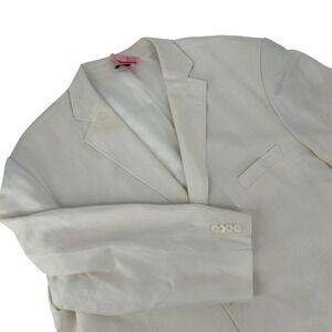 Oak Hill Mens Linen Blend Blazer Sport Coat Off White 3XL 54/56R Big & Tall